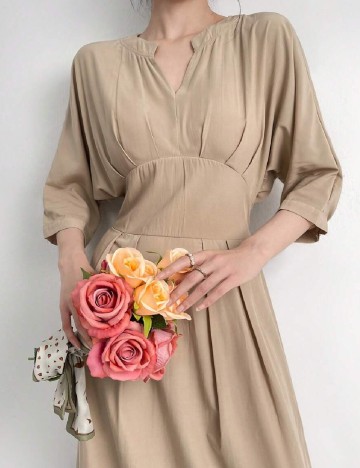 Rochie medie SHEIN, maro deschis