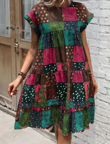 Rochie scurta SHEIN, mix culori