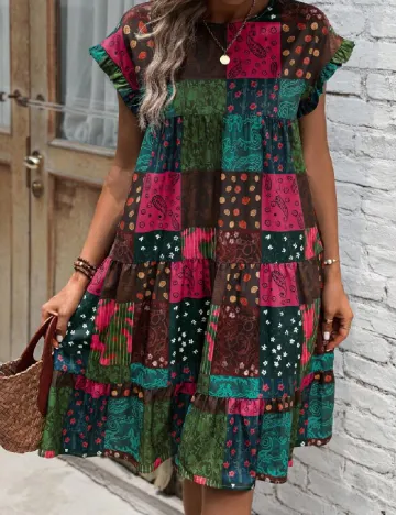 Rochie scurta SHEIN, mix culori