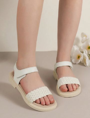 Sandale Shein Kids, alb