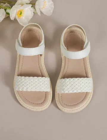 Sandale Shein Kids, alb