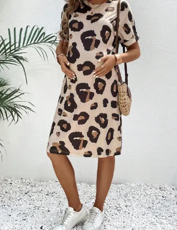 Rochie scurta SHEIN Maternity, maro Maro