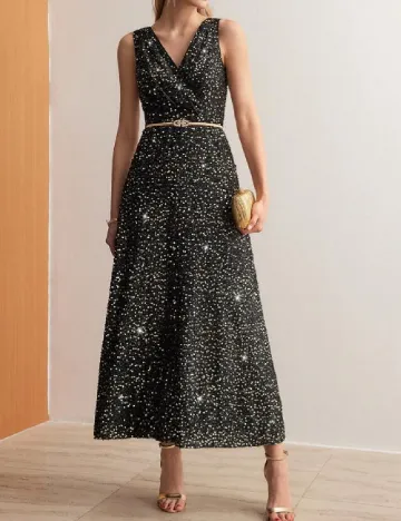 Rochie lunga MOTF, negru Negru