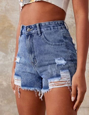 Pantaloni scurti SHEIN, albastru