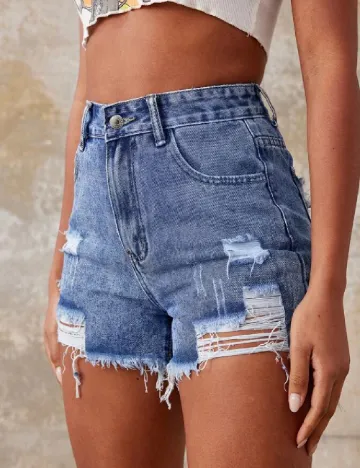 Pantaloni scurti SHEIN, albastru Albastru