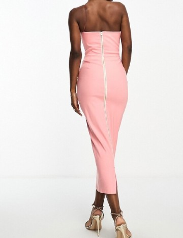 Rochie medie Vesper, roz
