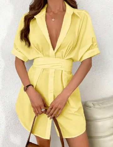 Rochie scurta SHEIN, galben Galben