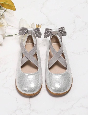 Balerini Shein Kids, argintiu