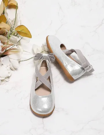 Balerini Shein Kids, argintiu