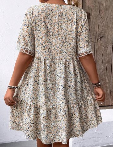 Rochie scurta SHEIN CURVE, floral print
