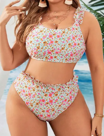 Costum de baie SHEIN CURVE, floral