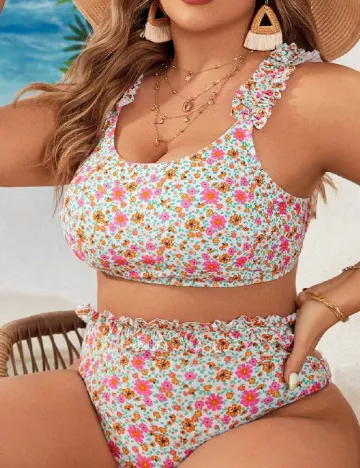 Costum de baie SHEIN CURVE, floral