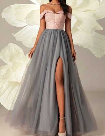 Rochie lunga VIPGIRL, gri