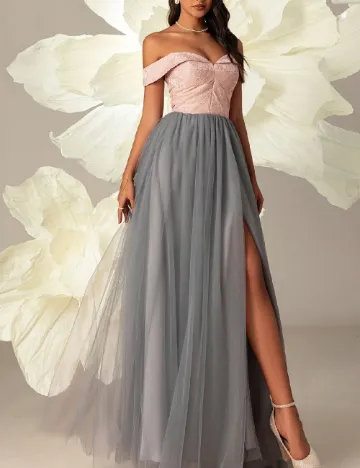 Rochie lunga VIPGIRL, gri