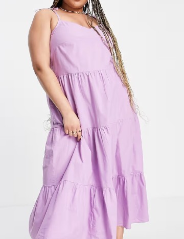 Rochie medie Pieces Plus Size, mov