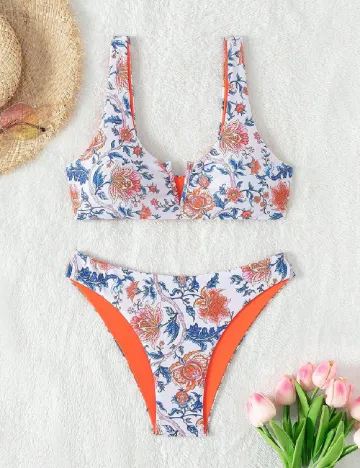 Costum de baie SHEIN, floral print