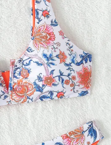 Costum de baie SHEIN, floral print