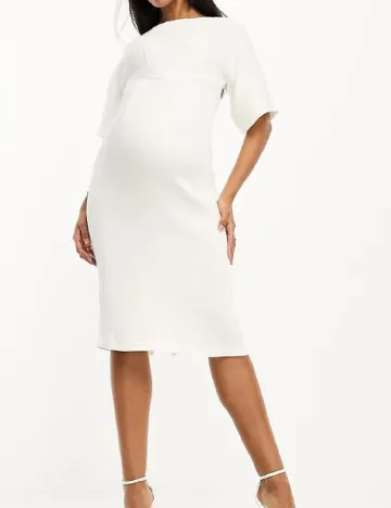 Rochie medie Closet London Maternity, ecru