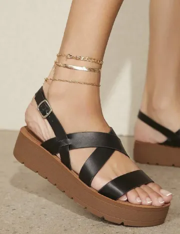 Sandale SHEIN, negru Negru