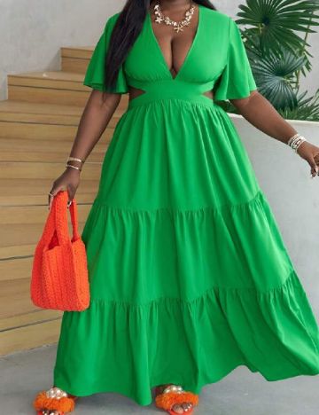 Rochie lunga SHEIN CURVE, verde