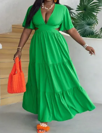 Rochie lunga SHEIN CURVE, verde