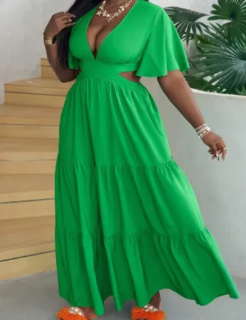 Rochie lunga SHEIN CURVE, verde