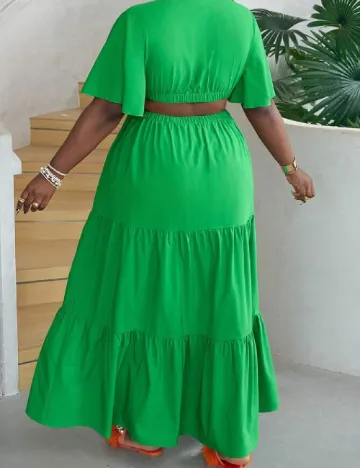 Rochie lunga SHEIN CURVE, verde