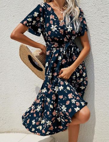 Rochie scurta SHEIN, floral print