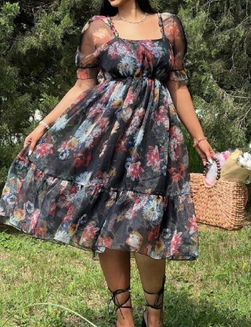 Rochie medie SHEIN CURVE, negru