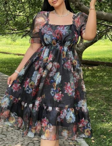 Rochie medie SHEIN CURVE, negru