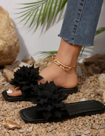 Slapi SHEIN, negru Negru