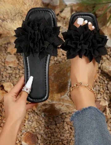 Slapi SHEIN, negru Negru