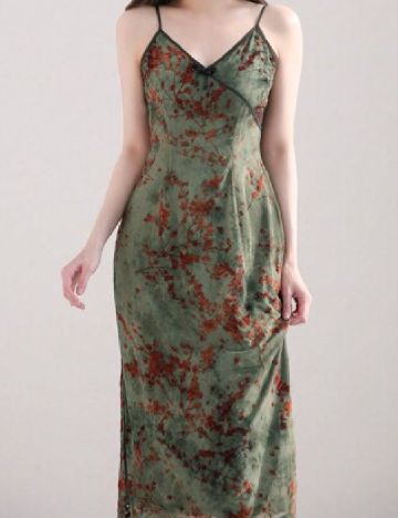 Rochie medie Dazy, verde