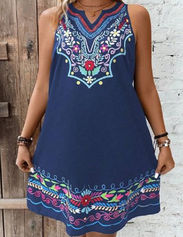 Rochie scurta SHEIN CURVE, albastru