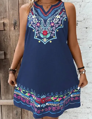 Rochie scurta SHEIN CURVE, albastru Albastru