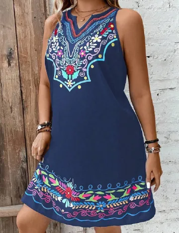 Rochie scurta SHEIN CURVE, albastru Albastru