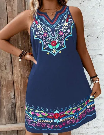 Rochie scurta SHEIN CURVE, albastru Albastru
