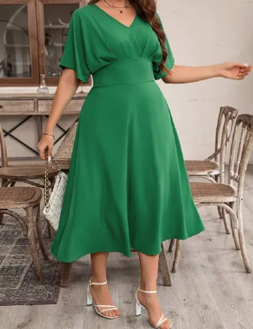 Rochie medie SHEIN CURVE, verde
