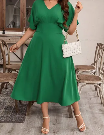 Rochie medie SHEIN CURVE, verde