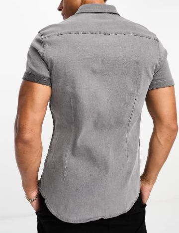 Camasa ASOS, gri
