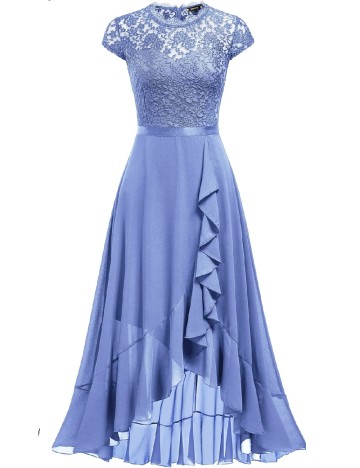 Rochie medie Miusol, albastru