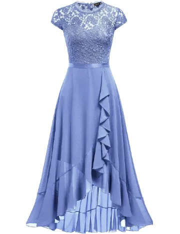 Rochie medie Miusol, albastru