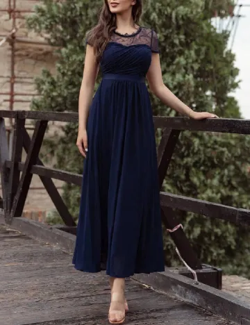Rochie lunga Miusol, albastru