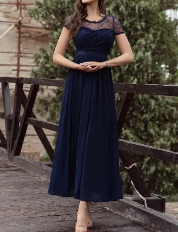 Rochie lunga Miusol, albastru