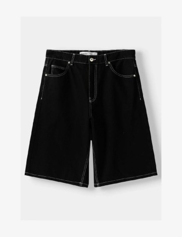 Pantaloni scurti Bershka, negru