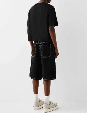 Pantaloni scurti Bershka, negru