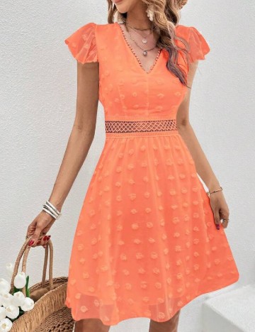 Rochie scurta SHEIN, corai