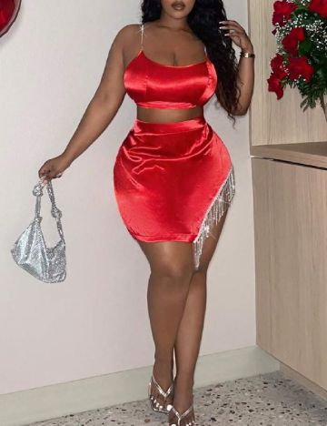 Compleu SHEIN CURVE, rosu