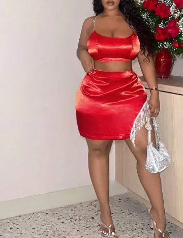 Compleu SHEIN CURVE, rosu