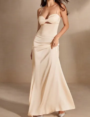 Rochie lunga Anewsta, crem